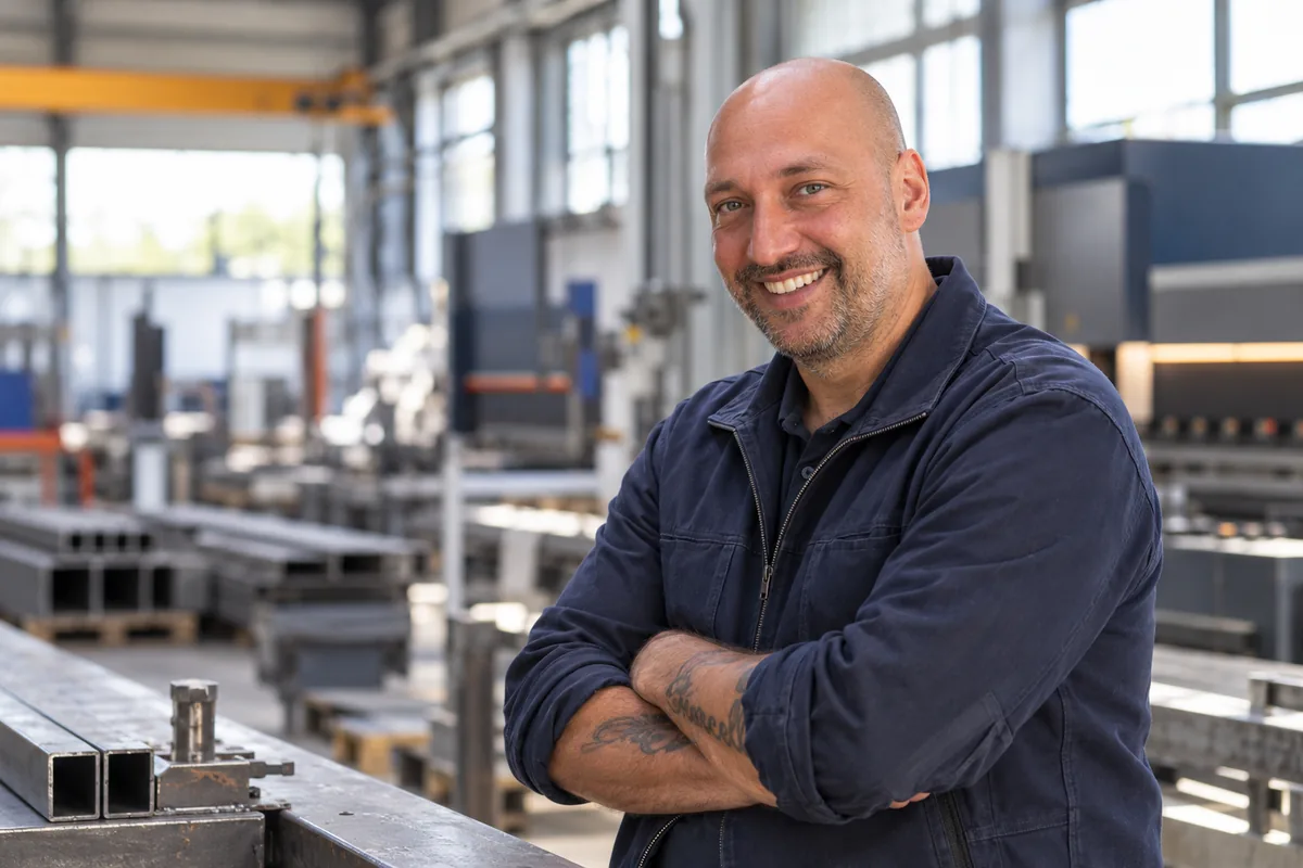 Alexander Lonigro in der Fertigungshalle